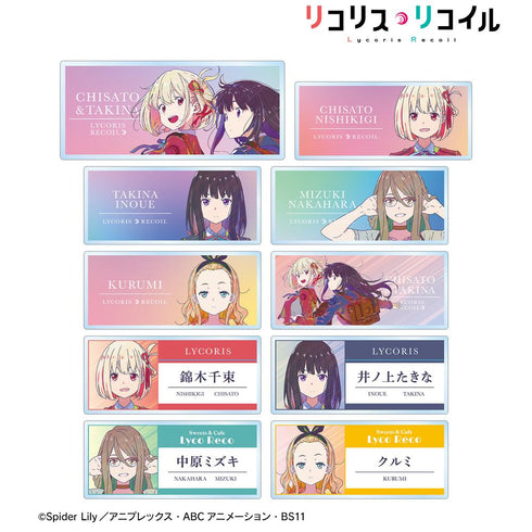 『リコリス・リコイル』トレーディング Ani-Art clear label アクリルネームプレート(単位/BOX)【202504再販】